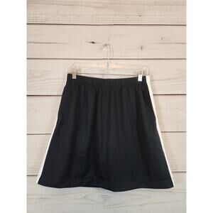 Nike Golf Womens Black White Stripe Pockets Elastic Waist Mini Skort Size Medium